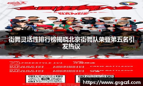 街舞灵活性排行榜揭晓北京街舞队荣登第五名引发热议